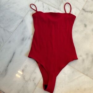 Reformation red bodysuit